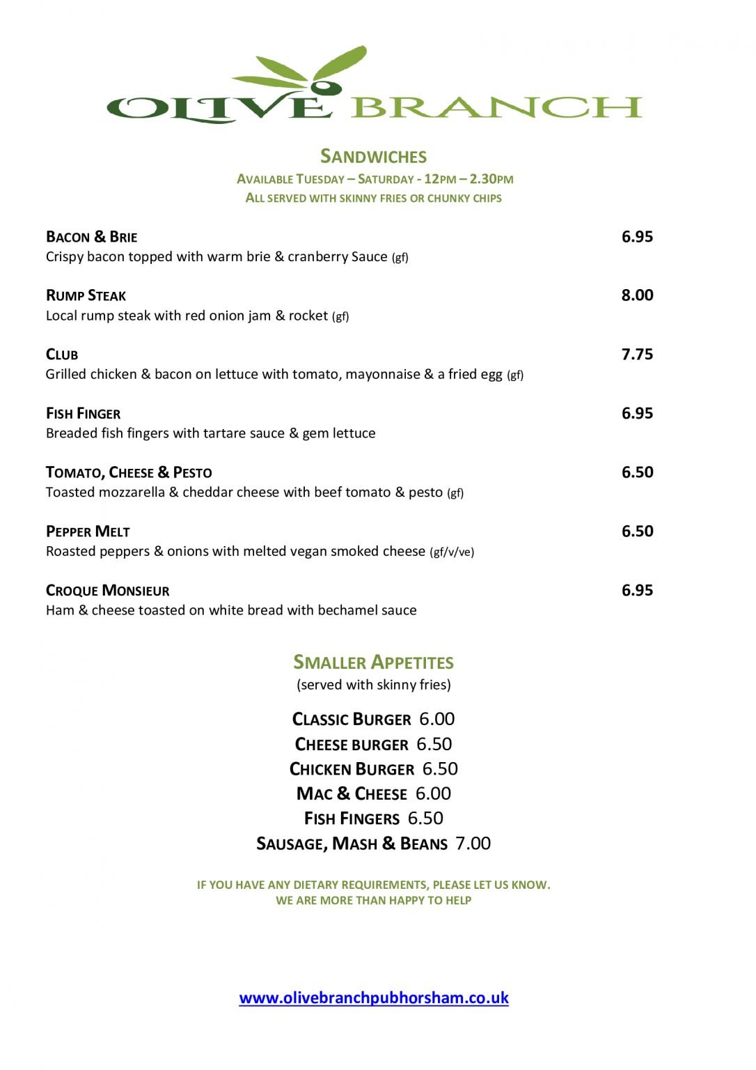 Food The Olive Branch, Horsham